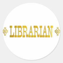 LIBRARIAN ROUND STICKER