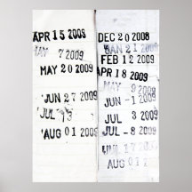 Library Date Stamp Poster