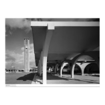 Library Entrance Arches, Bell Tower in Background posters