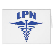 Licensed Practical Nurse Caduceus Card