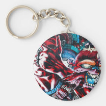 Life and Death. Graffiti on the textured wall. Key Chains