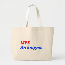 life and enigma canvas bag