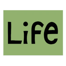Life black Postcard