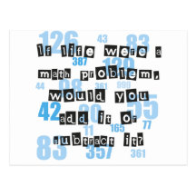 Life & Math Postcard
