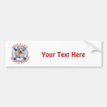 Life Preserver with Pitbull Adoption Bumper Stickers
