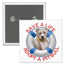 Life Preserver with Pitbull Adoption Pins