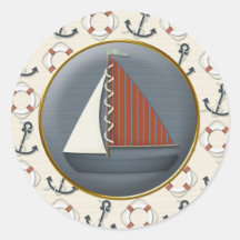 Life Ring Anchor Sailboat Stickers