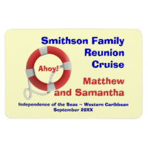 Life Ring Custom Cabin Door Marker Rectangular Magnet