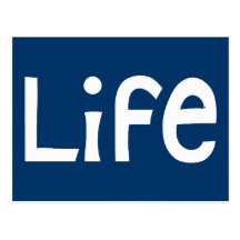 Life white Postcard