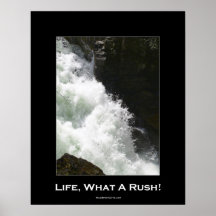 LIFE WHITE WATER RAPIDS Motivational Poster