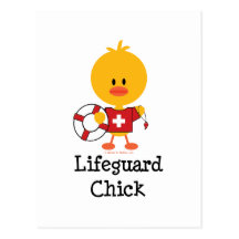 Lifeguard Chick Postcard