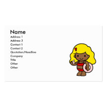 Lifeguard girl business card