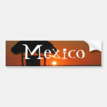 Lifeguard Hut at Sunset; Mexico Souvenir Bumper Sticker