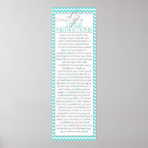 Lifes Little Instructions (aqua) Print