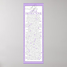 Lifes Little Instructions (lilac) Print