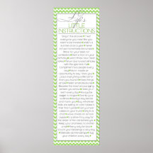 Lifes Little Instructions (lime) Print