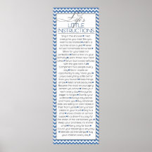 Lifes Little Instructions (navy blue) Posters