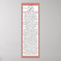 Lifes Little Instructions (red) Poster