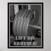 LIFT BIG BROTHER! Weightlifting Poster