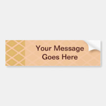 light biege pattern design bumper stickers