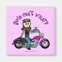 Light Biker Girl Magnets