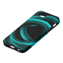 Light Blue Abstract Tubes on Black iPhone 5 Case