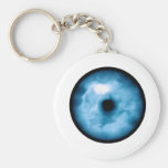 Light Blue cloudy eye graphic Keychains