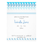 light blue duck row baby shower invitation