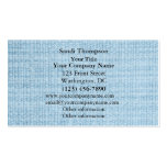 Light Blue Fabric Weave Photo Business Cards