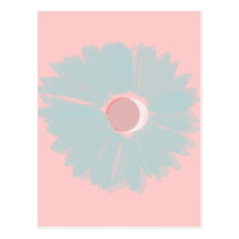 Light Blue Flower Whimsy Post Cards