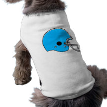 Light Blue Football Helmet Doggie Tee Shirt