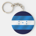 Light Blue Honduras glossy flag gifts Key Chains