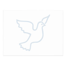 Light Blue Peace Dove Postcards