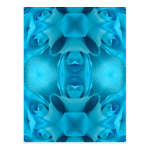 Light Blue Roses Postcard
