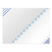 Light blue stars pattern postcards
