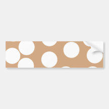 Light Brown and White Spot Pattern. Bumper Stickers