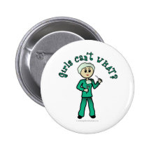 Light Female Surgeon in Green Scrubs Pin