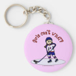 Light Girls Hockey Player Keychains