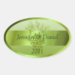 Light Green Custom Wine Labels stickers