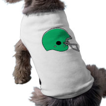Light Green Football Helmet Dog Tee