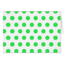Light Green Polka Dots Greeting Cards
