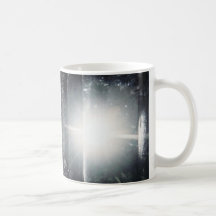 light in forest coffee mug