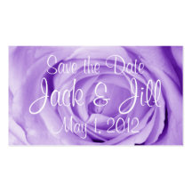 Light Lavender Save the Date Business Cards