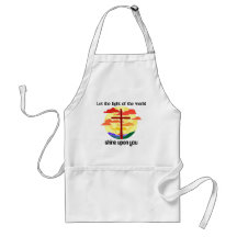 Light of the world shine upon you apron