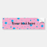 Light pink sky blue tiny and big polka dots bumper sticker