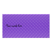 light purple polkadots on purple background picture card
