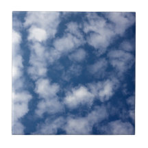 Light Summer Clouds Ceramic Tile