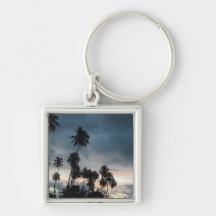Light Tropical Sunrise Keychain