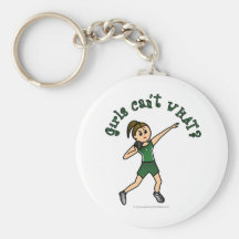 Light Womens Shot Put in Green Uniform Key Chains