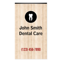 Light Wood Texture Dental Care Business Card
